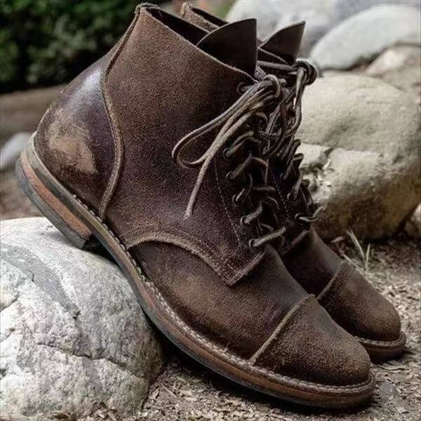 Logan - Die robusten Leder-Boots im Vintage-Stil