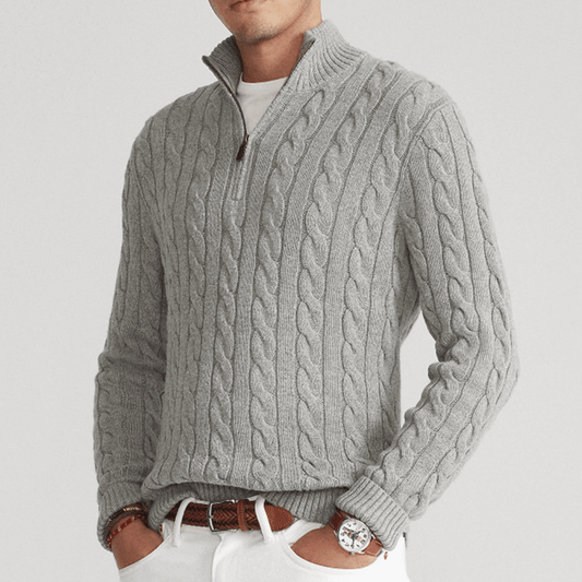 Mason - Der elegante Strickpullover mit Zopfmuster